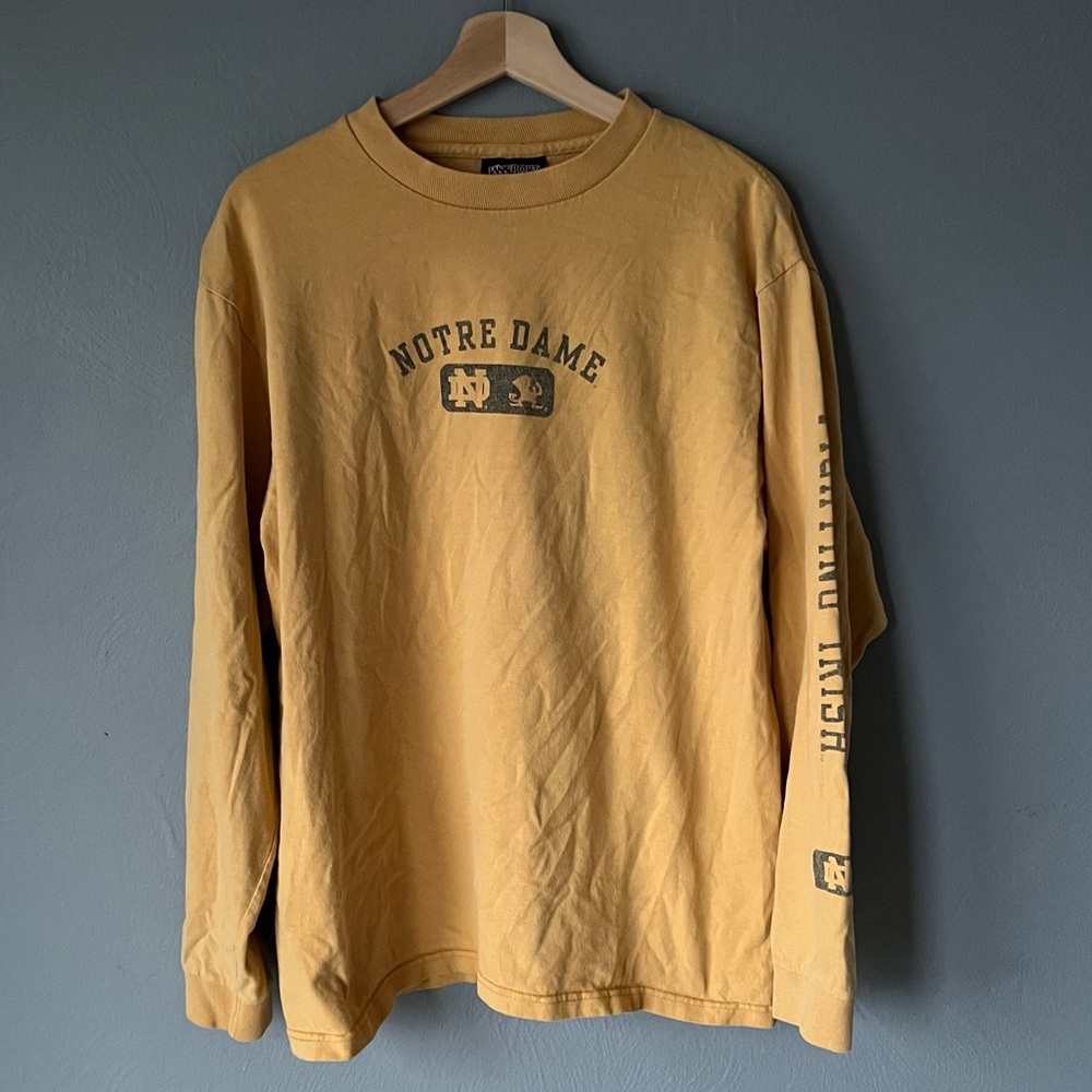 Notre Dame Jansport Longsleeve Crewneck Shirt Sz M